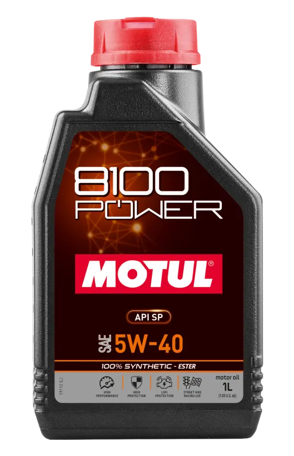 Motor Oil, 8100 Power, 5W40, Synthetic, 5 L Bottle, Each